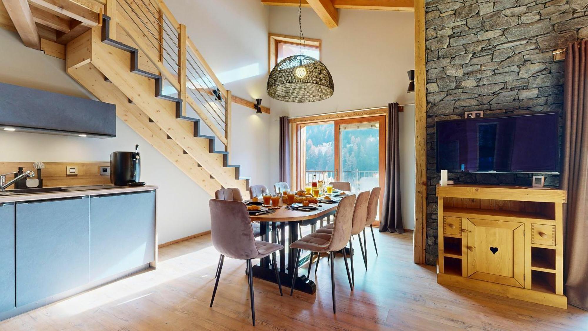Chalet Grand Croix - Haut Standing - 8, 10 Pers لانسليبورغ-مونت-سينيس المظهر الخارجي الصورة